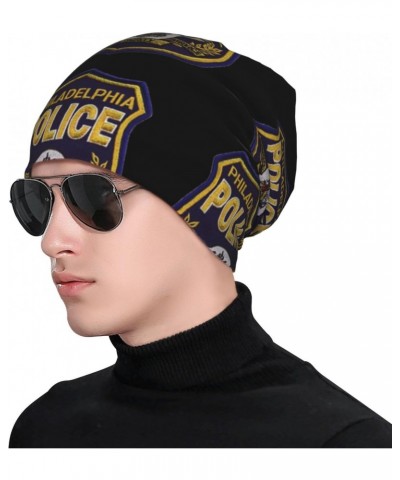 Patch of The Philadelphia Police Comfort Elegance Knitted Hat Black Daily for Men Women $9.89 Skullies & Beanies