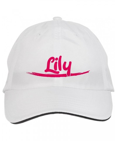 Lily Name Hat Adjustable Cap, DesR14 White $13.11 Baseball Caps