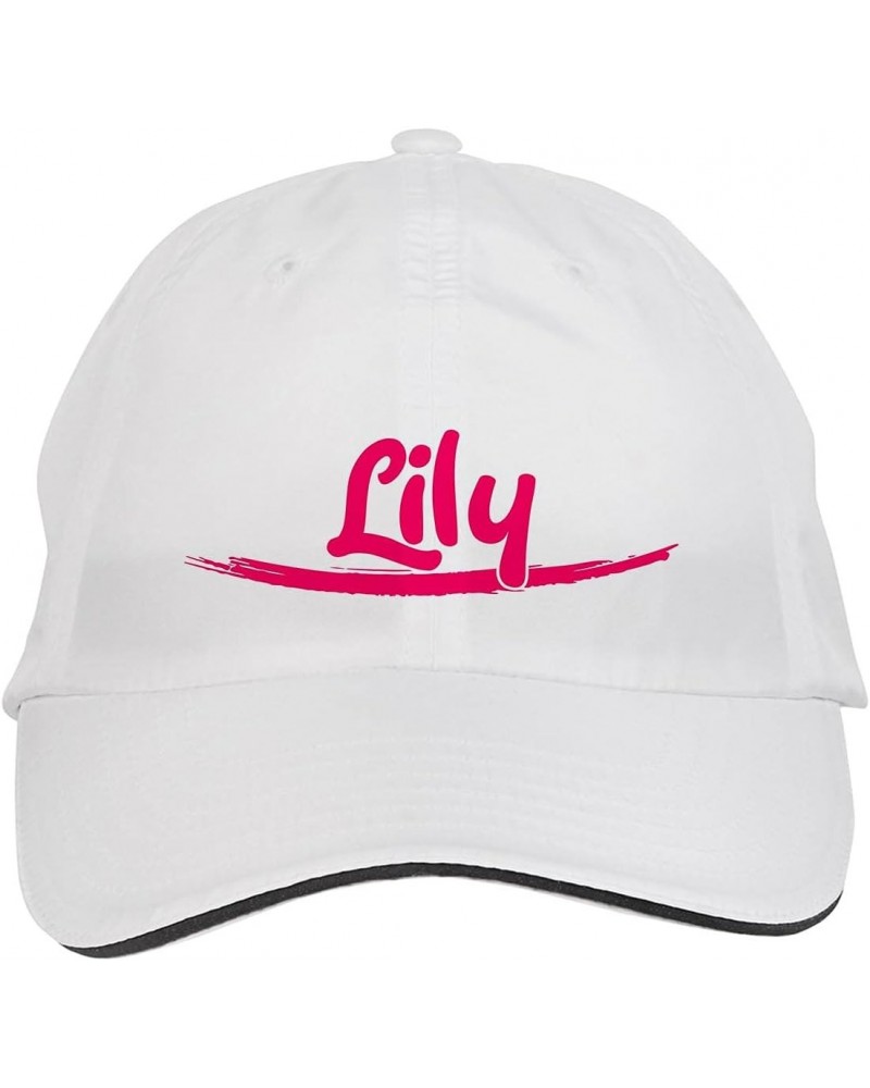 Lily Name Hat Adjustable Cap, DesR14 White $13.11 Baseball Caps