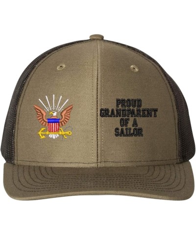 Proud Grandparent of a Sailor U.S. Navy Mesh Back Cap Loden $20.33 Baseball Caps