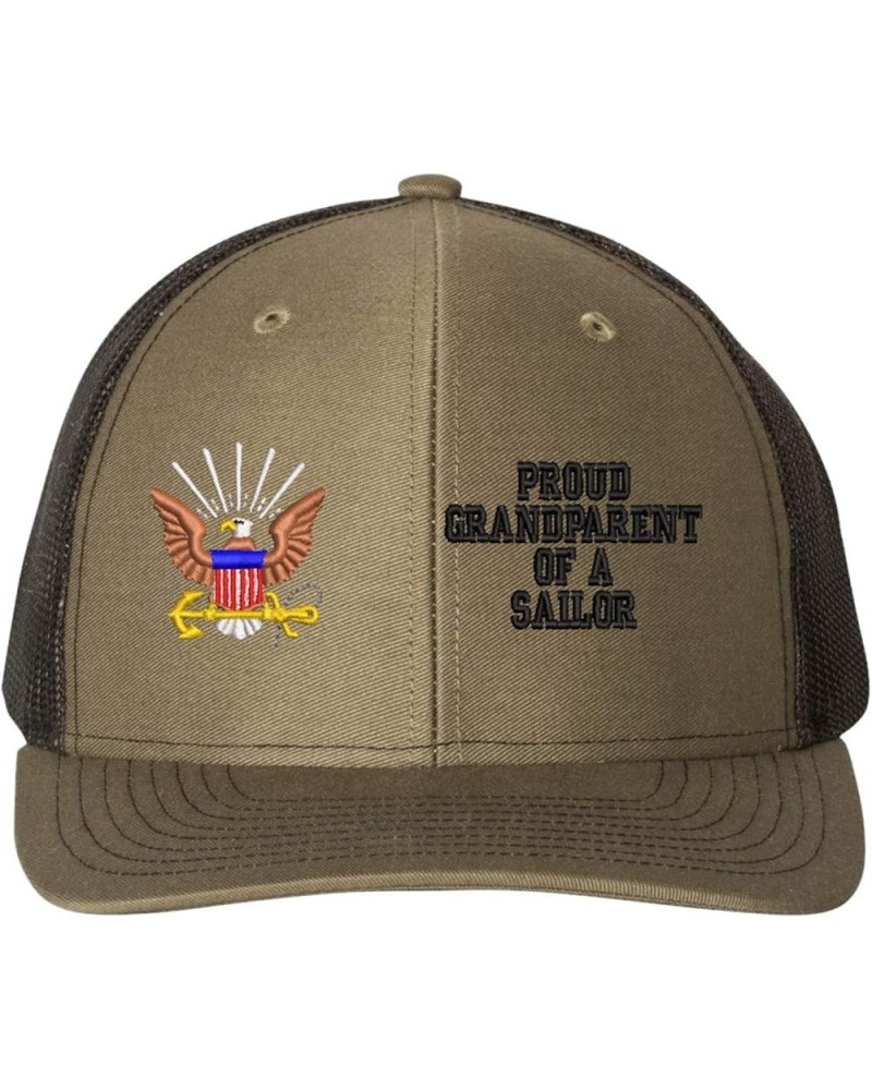 Proud Grandparent of a Sailor U.S. Navy Mesh Back Cap Loden $20.33 Baseball Caps