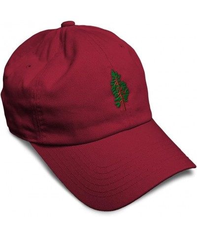 Soft Baseball Cap Pine Tree B Embroidery Trees Pine Tree Style 2 Twill Cotton Dad Hats for Men & Women Burgundy Design Only $...