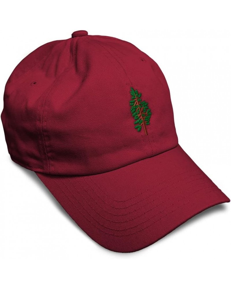 Soft Baseball Cap Pine Tree B Embroidery Trees Pine Tree Style 2 Twill Cotton Dad Hats for Men & Women Burgundy Design Only $...