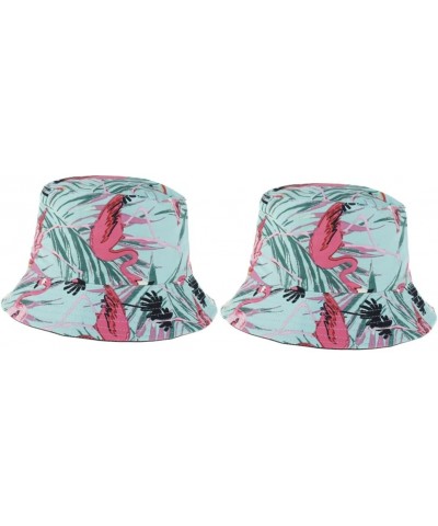 2pcs Mens Hat Flamingo Fisherman Hat Womens Summer Hats Women Summer Hat Personalized Bucket Hat Mens Sun Hats with Mens Fish...