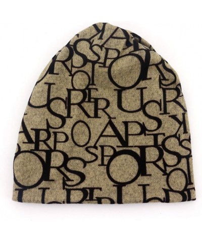 Print Cap Letter Casaul Windproof Convertible Scarf Unisex Outdoor Hats Baseball Caps Khaki $7.81 Baseball Caps