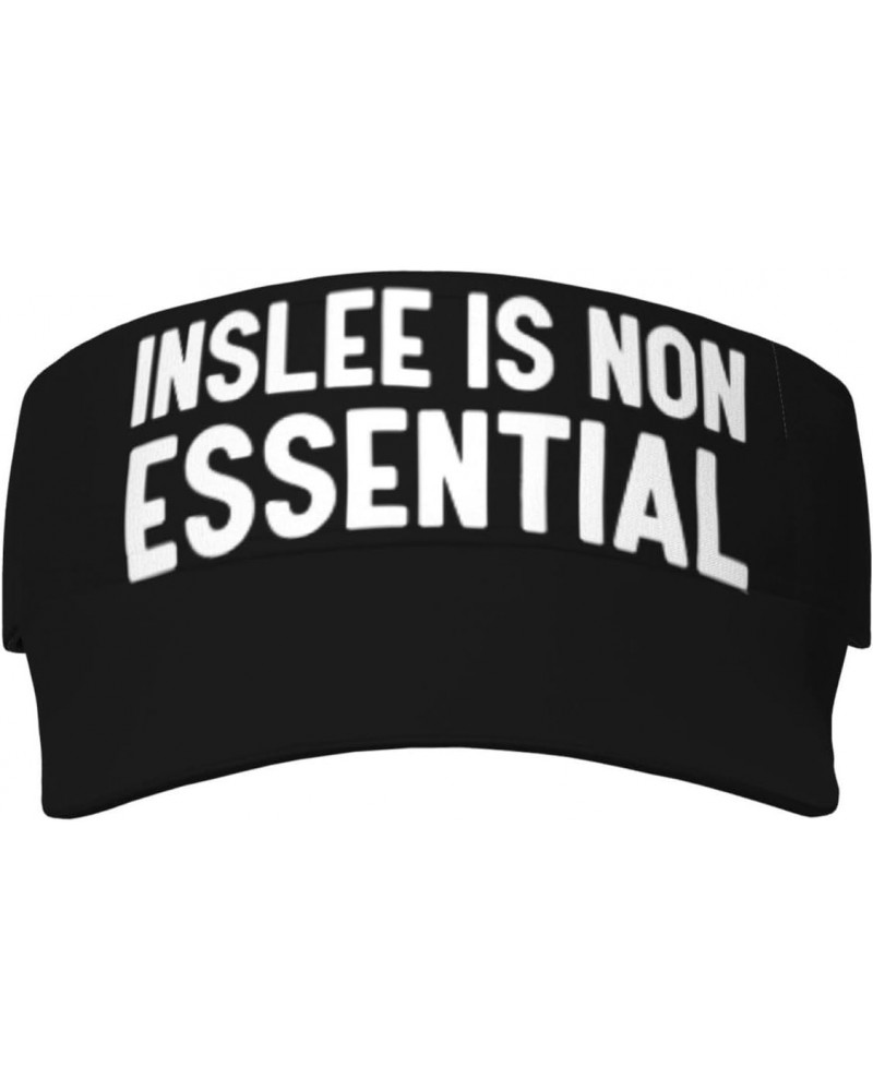 Inslee is Non Essential Unisex Sun Visor Cap - Ultimate UV Protection for Stylish Outdoor Fun! Black $10.28 Visors