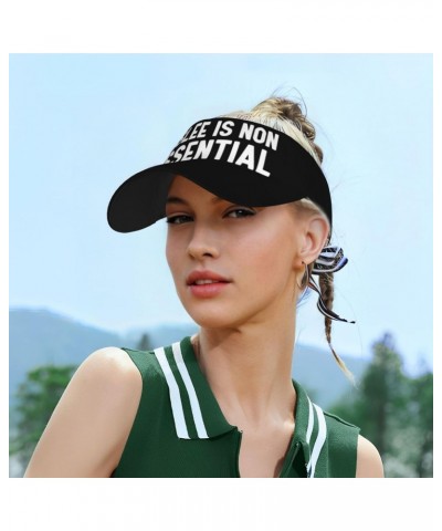 Inslee is Non Essential Unisex Sun Visor Cap - Ultimate UV Protection for Stylish Outdoor Fun! Black $10.28 Visors