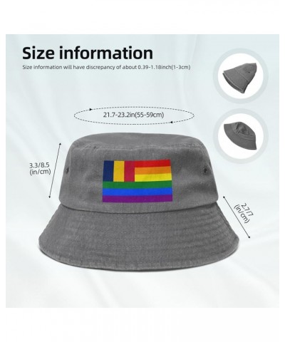 Chad Rainbow Flag Bucket Hat for Women Men Summer Travel Sun Hat Outdoor Cap Funny Bucket Hats Gray $11.98 Bucket Hats