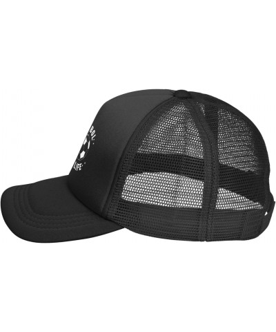 Futbol is My Life Mesh Hat Black Trucker Hats Adjustable Fashion Curved Brim Baseball Cap $11.19 Baseball Caps