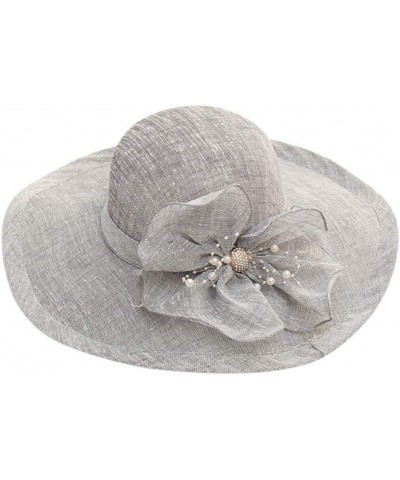 Women's Church Fascinator Bridal Tea Party Wedding Hat Baseball Caps for Toddlers Girls Grey 11 $7.64 Baseball Caps