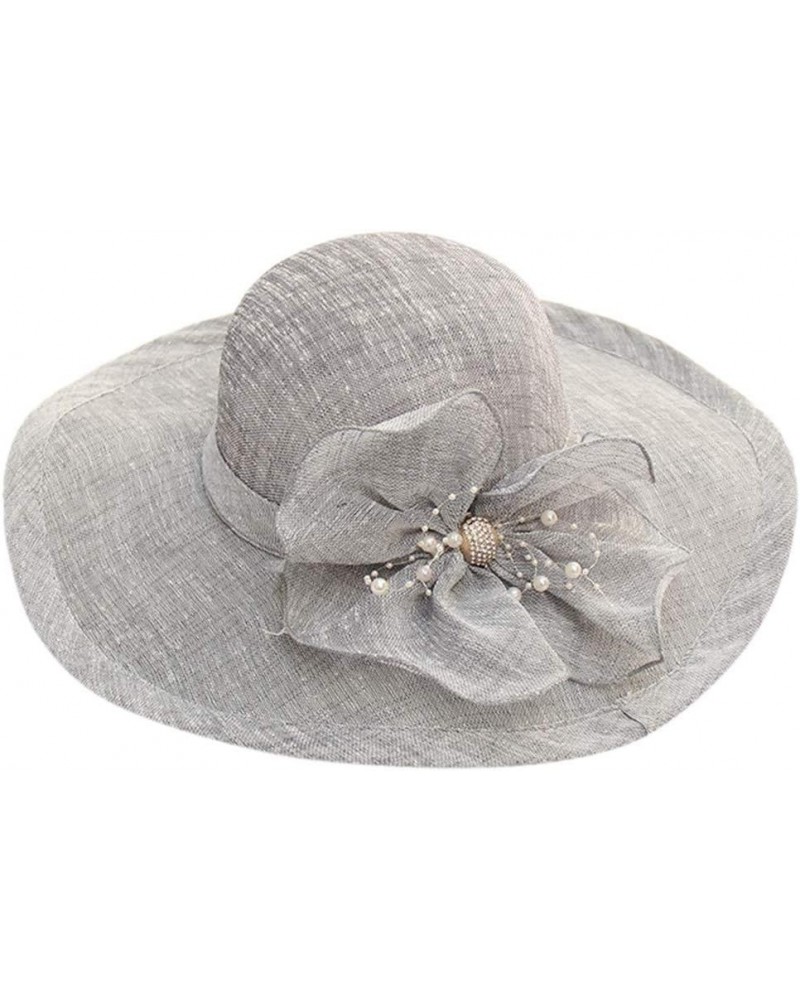 Women's Church Fascinator Bridal Tea Party Wedding Hat Baseball Caps for Toddlers Girls Grey 11 $7.64 Baseball Caps