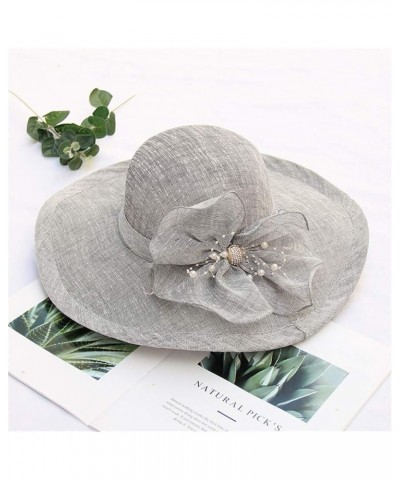 Women's Church Fascinator Bridal Tea Party Wedding Hat Baseball Caps for Toddlers Girls Grey 11 $7.64 Baseball Caps