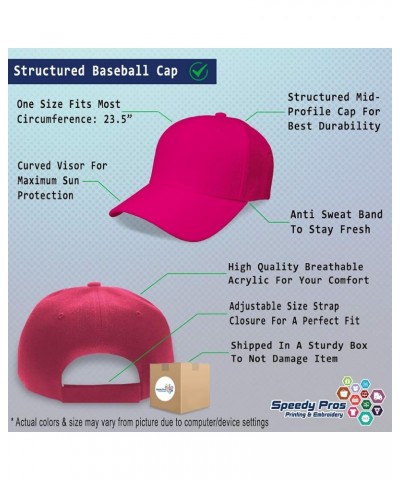 Baseball Cap Cargo Agent Shipments Acrylic Goods Dad Hats for Men and Women Hot Pink Personalized Text Here $12.42 Baseball Caps