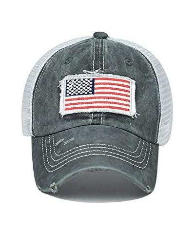 Adults American Flag Baseball Caps Summer Dad Hats SPF 50+ UV Sun Protection Sun Hat Distressed Washed Trucker Hat $8.49 Base...