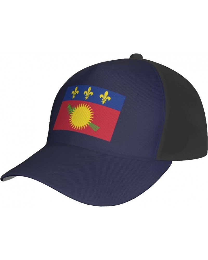 Guadeloupe Flag Baseball Cap Adjustable Men Women Tucker Dad Hat Black $15.56 Baseball Caps