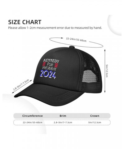 Kennedy 2024 for President Baseball Cap Adjustable Casual Mesh Hats Duck Tongue Hat for Men Women2 Black $9.22 Baseball Caps