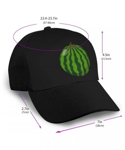 Watermelon Fruit Baseball Cap Women Men Hat Outdoor Leisure Sun Hat Adjustable Truck Driver Baseball Caps Dad Hats Black $14....