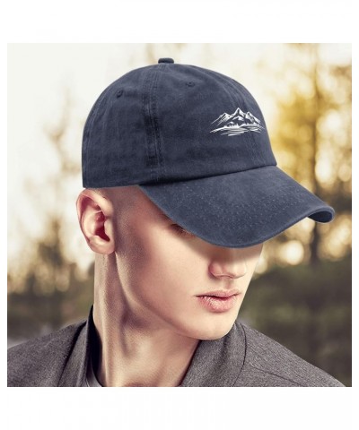 Mountains and Hills (1) Baseball Cap America Hat Pigment Black Men's Hats Gifts for Daughter Running Hat Navy Blue $11.01 Sun...