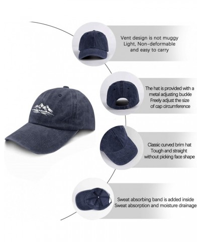 Mountains and Hills (1) Baseball Cap America Hat Pigment Black Men's Hats Gifts for Daughter Running Hat Navy Blue $11.01 Sun...