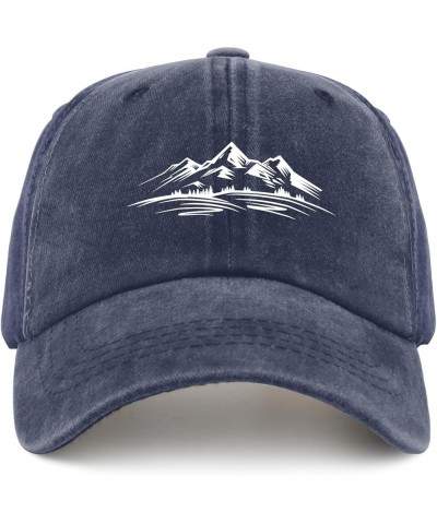 Mountains and Hills (1) Baseball Cap America Hat Pigment Black Men's Hats Gifts for Daughter Running Hat Navy Blue $11.01 Sun...