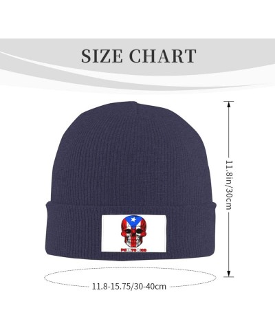 Men and Women Slouchy Beanie Hats Winter Knitted Caps Soft Warm Ski Hat Navy Blue $11.32 Skullies & Beanies