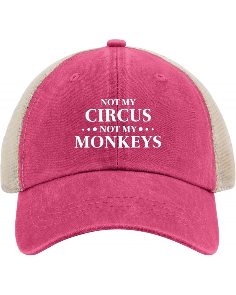 Not My Circus Not My Monkeys Baseball Cap Hats for Men Fashion AllBlack Mens Golf Hat Gifts for Daughter Beach Cap Rose Red02...