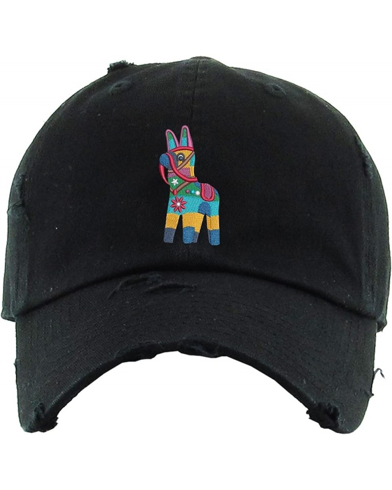 Fiesta Pinata Dad Hat Embroidery Vintage Adjustable Embroidered Cap Black $12.66 Baseball Caps