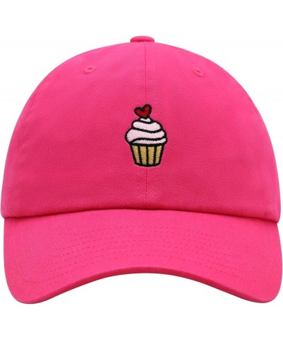 Pink Muffin Premium Dad Hat Embroidered Baseball Cap Cupcakes Snack One Size Hot Pink $11.24 Baseball Caps