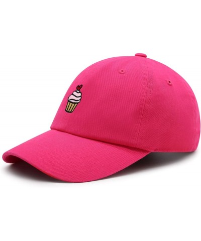 Pink Muffin Premium Dad Hat Embroidered Baseball Cap Cupcakes Snack One Size Hot Pink $11.24 Baseball Caps