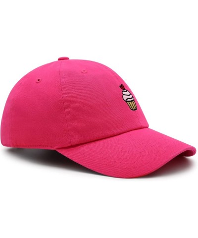 Pink Muffin Premium Dad Hat Embroidered Baseball Cap Cupcakes Snack One Size Hot Pink $11.24 Baseball Caps