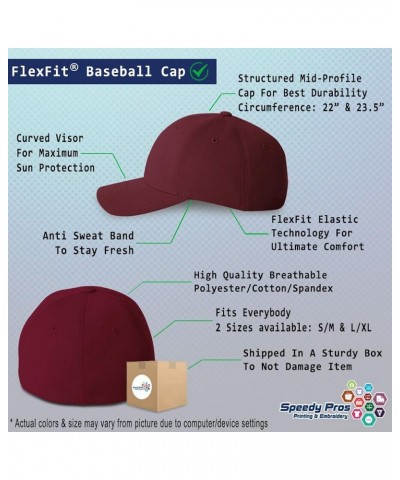 Flexfit Hats for Men & Women Fur Mom Polyester Dad Hat Baseball Cap Burgundy $19.24 Baseball Caps