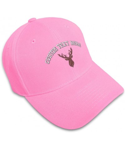 Custom Baseball Cap Animal Deer Head Embroidery Acrylic Dad Hats for Men & Women Soft Pink Personalized Text Here $14.57 Base...