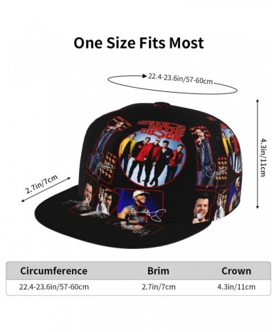 New Kids Musics On The Block Hat Flat-Brimmed Baseball Cap Dad Ball Hat Snapback Hip Hop Cap for Men and Women Black $13.91 B...