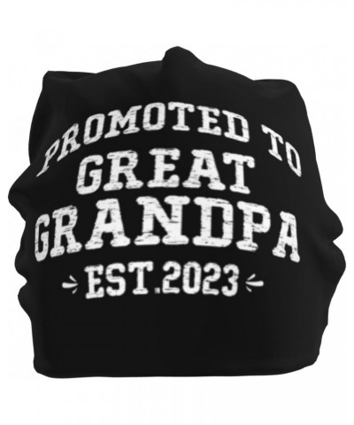 Beanie,Promoted to Great Grandpa Est. 2023 Gift Beanie Hat Men Skull Cap Women Knit Slouchy Hat Stocking Hats Black $10.83 Sk...