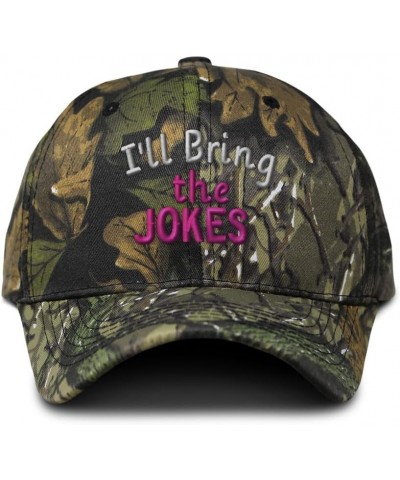 Camo Baseball Cap I'll Bring The Jokes Cotton Hunting Dad Hats for Men & Women Forest Tree Green $13.20 Baseball Caps