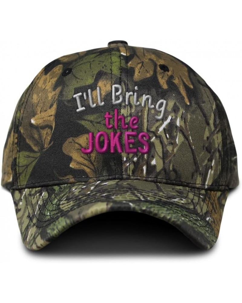 Camo Baseball Cap I'll Bring The Jokes Cotton Hunting Dad Hats for Men & Women Forest Tree Green $13.20 Baseball Caps