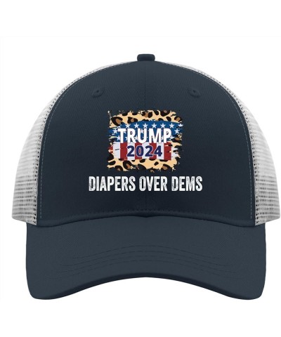 Diapers Over Dems Trump 2024 Sun Hat Gardening Hat Apricot Blue $10.98 Cowboy Hats