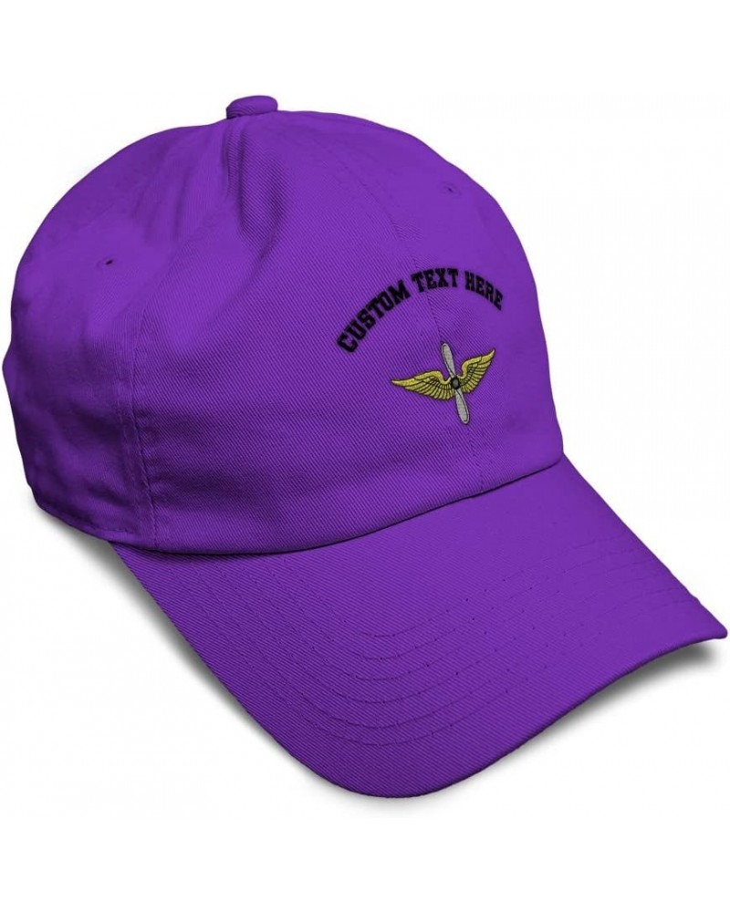 Soft Baseball Cap Army Aviation Embroidery Insignias Cotton Dad Hats for Men & Women Purple Personalized Text Here $13.50 Bas...