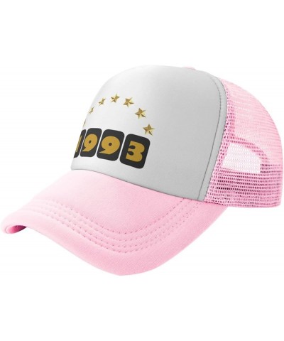 1993 Birthday Hat Gift Mesh Cap for Men Women, Gift Adjustable Trucker Hat Baseball Cap Pink $10.29 Baseball Caps