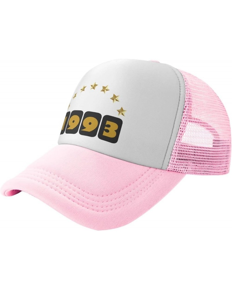 1993 Birthday Hat Gift Mesh Cap for Men Women, Gift Adjustable Trucker Hat Baseball Cap Pink $10.29 Baseball Caps