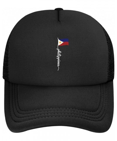 Pinoy Filipino Flag Funny Trucker Hat Adjustable Mesh Baseball Cap Adult Men Women Black $11.98 Baseball Caps