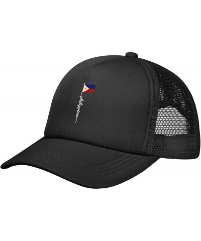 Pinoy Filipino Flag Funny Trucker Hat Adjustable Mesh Baseball Cap Adult Men Women Black $11.98 Baseball Caps