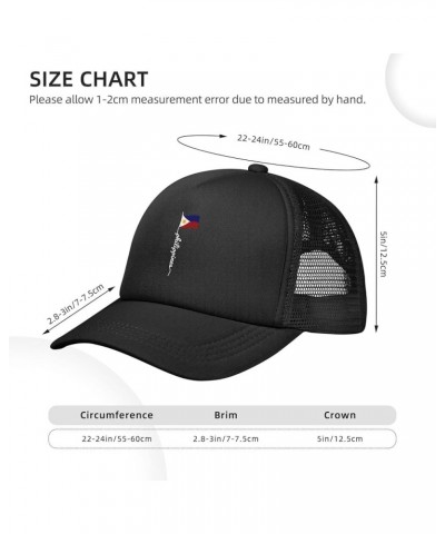 Pinoy Filipino Flag Funny Trucker Hat Adjustable Mesh Baseball Cap Adult Men Women Black $11.98 Baseball Caps