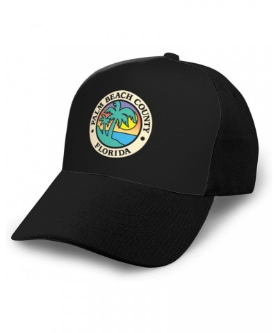 Seal of Palm Beach County. Florida Baseball Cap for Men Women Baseball Hat Outdoor Casual Breathable Caps Adjustable Trucker ...