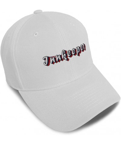 Baseball Cap Innkeeper Clean Acrylic Guests Dad Hats for Men and Women White Design Only $16.19 Baseball Caps