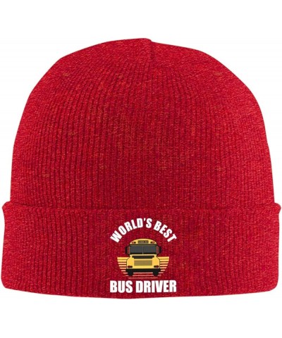 Bus Driver School Bus Winter Knitted Hat Soft Warm Beanie Hat Navy Blue Red $10.59 Skullies & Beanies