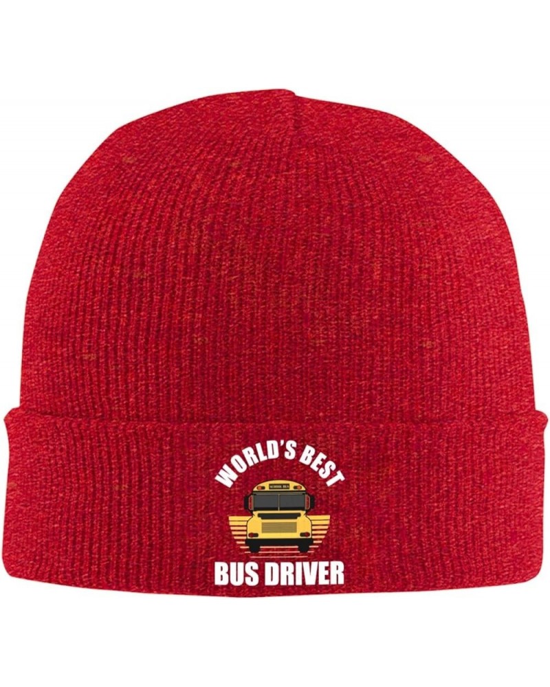 Bus Driver School Bus Winter Knitted Hat Soft Warm Beanie Hat Navy Blue Red $10.59 Skullies & Beanies