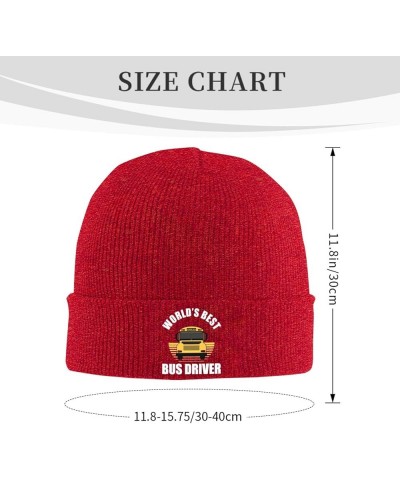 Bus Driver School Bus Winter Knitted Hat Soft Warm Beanie Hat Navy Blue Red $10.59 Skullies & Beanies