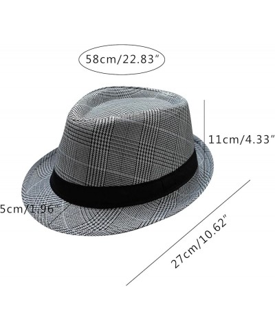 Men and Women Retro Jazz Hat Soild British Sun Hat Travel Sun Hat Convertible Hats for Women Black-b $9.73 Sun Hats