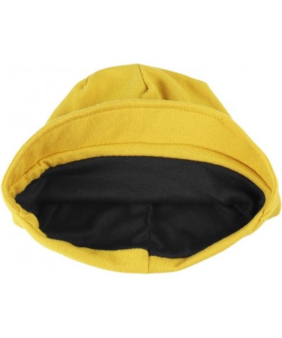 Stretchy Turban Cap Chemo Head Wraps Baggy Sleep Hat Headscarf Solid Color Stretch Slouchy Hat for Women Girl Yellow $8.05 Sk...